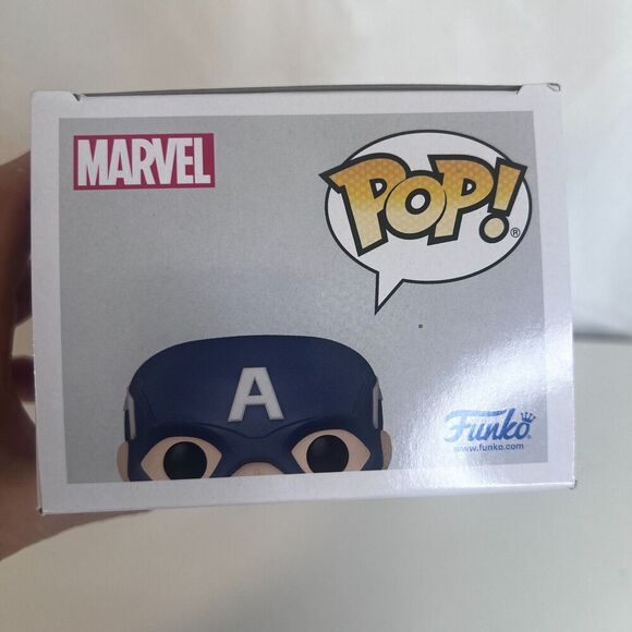 Funko Pop Marvel Civil War Captain America Amazon Exclusive Bobblehead 1200 - Picture 9 of 10
